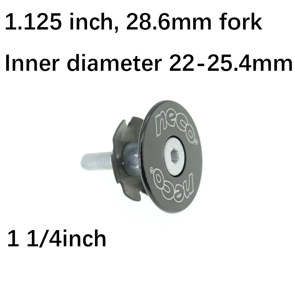 Neco Bike Headset Star Nut Stem Top Cap Cover cap bolt for fork 25.4/28.6/31.8/38.1 mm 1 1/8 1 1/4 1 1/2