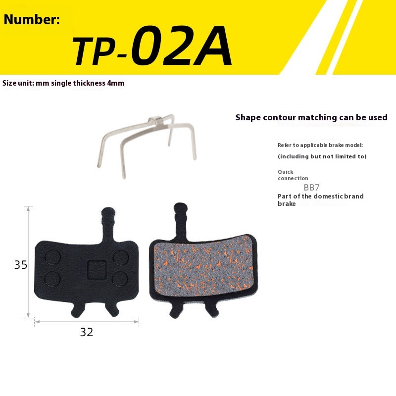 TOOPRE Mountain Bike Semi-Metallic Brake Lining for BB5 M355 M446 Hydraulic Disc Brakes