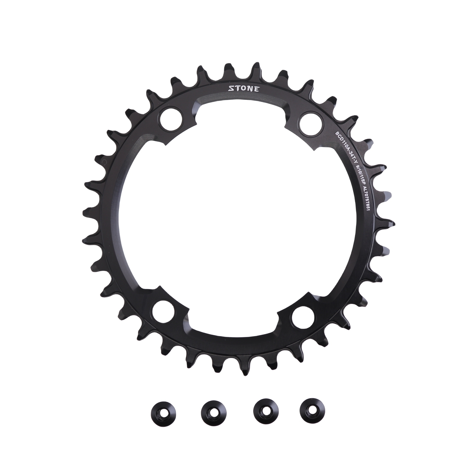 Stone Round Chainring 110BCD for Apex Sram 4 bolts 34 36 38 42T 44 46T 48 50T 54 56 58T 60 Road Bike MTB 9 10 11 12s gravel