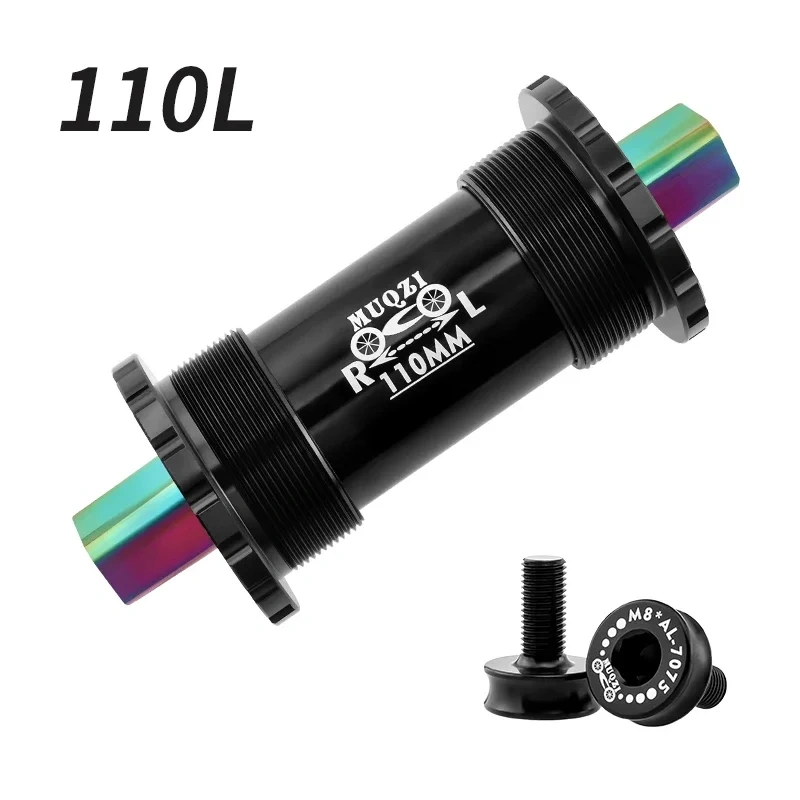 MUQZI Titanium Alloy Bottom Bracket BB68 103 107 110 113 119 122mm Ceramics Square Taper Bottom Bracket 68mm