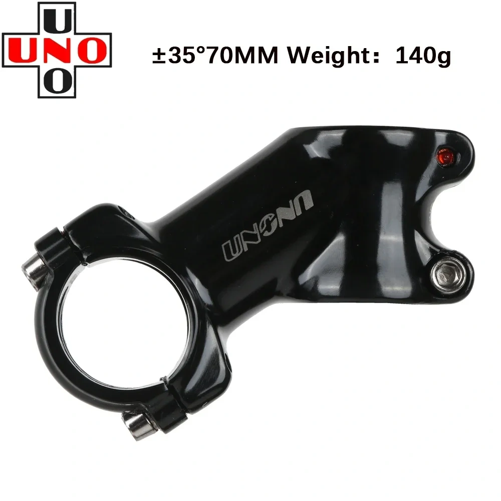 UNO Black Stem Bike Ultralight 7 17 35 Degree MTB Road Stem Fork 28.6 31.8mm 60/70/80/90/100/110/120/130mm Bicycle King Kalloy