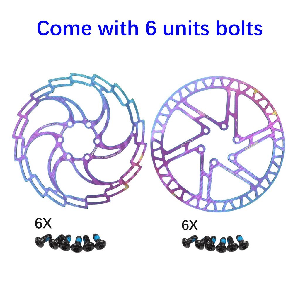 IIIPRO Bike disc brake oil slick stainless steel MTB road bike 160 180 203 rainbow lightweight 6 bolts G3 centerline rotor ipro