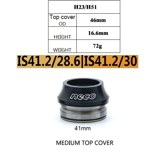 Neco bearing headset 41 41.8 mm IS41 IS42 IS41.8 Integrated  Threadless MTB Road Bike Headset