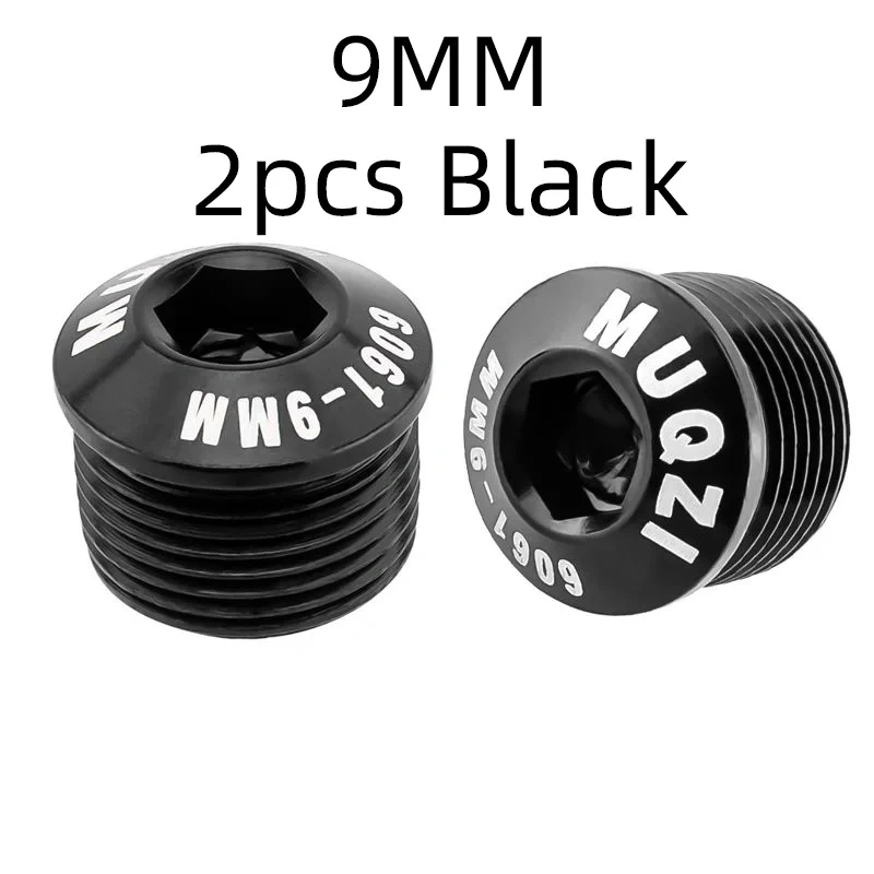 MUQZI 2PCS Bicycle Pedal Cover Bolts M14x5/6.5/9mm Aluminum Bike Pedal Dust-protection Screw MTB Road Cycling Repair Parts