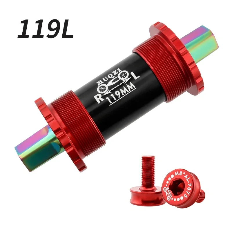 MUQZI Titanium Alloy Bottom Bracket BB68 103 107 110 113 119 122mm Ceramics Square Taper Bottom Bracket 68mm