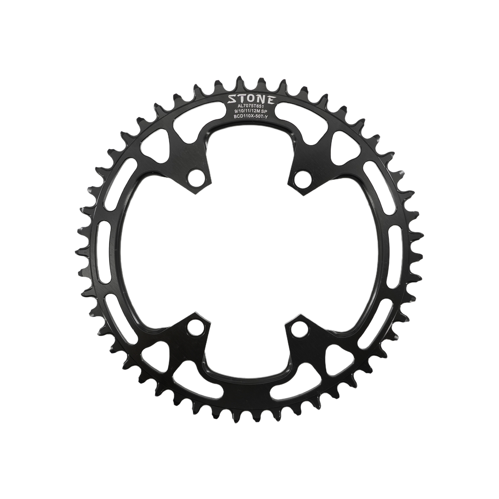 Stone Round Bike Chainring 110BCD for Shimano FC-5800 6800 4700 9000 34T to 60T Road Bike Chainwheel 4 Bolts gravel