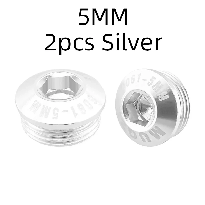 MUQZI 2PCS Bicycle Pedal Cover Bolts M14x5/6.5/9mm Aluminum Bike Pedal Dust-protection Screw MTB Road Cycling Repair Parts