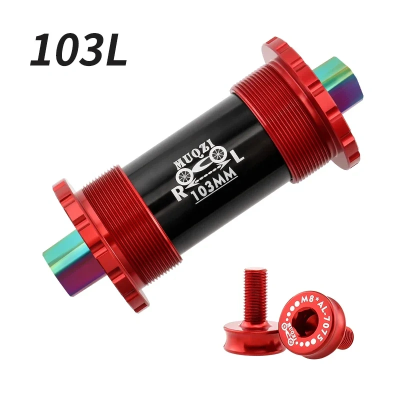MUQZI Titanium Alloy Bottom Bracket BB68 103 107 110 113 119 122mm Ceramics Square Taper Bottom Bracket 68mm
