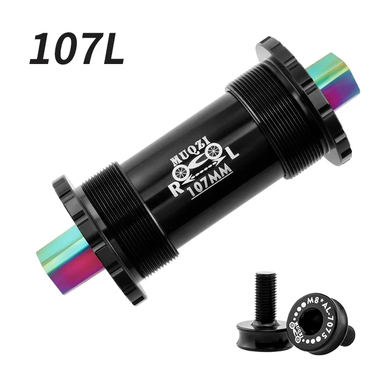 MUQZI Titanium Alloy Bottom Bracket BB68 103 107 110 113 119 122mm Ceramics Square Taper Bottom Bracket 68mm