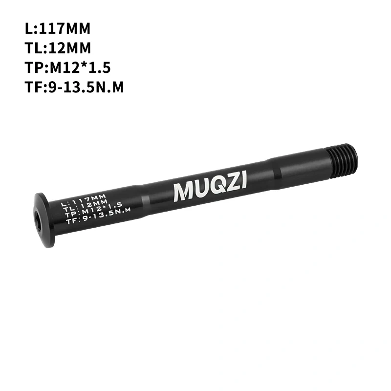 MUQZI MTB Thru Axle 15x100 15x110 12x142 12x100 12x148 Road Bicycle Wheel Axle 12mm 15mm Hub Thru Axle Fork Shaft