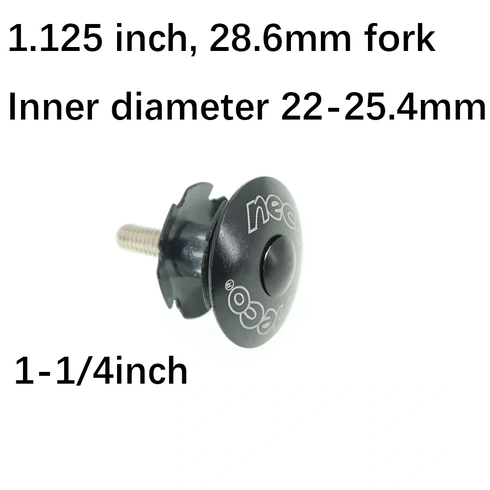 Neco Bike Headset Star Nut Stem Top Cap Cover cap bolt for fork 25.4/28.6/31.8/38.1 mm 1 1/8 1 1/4 1 1/2