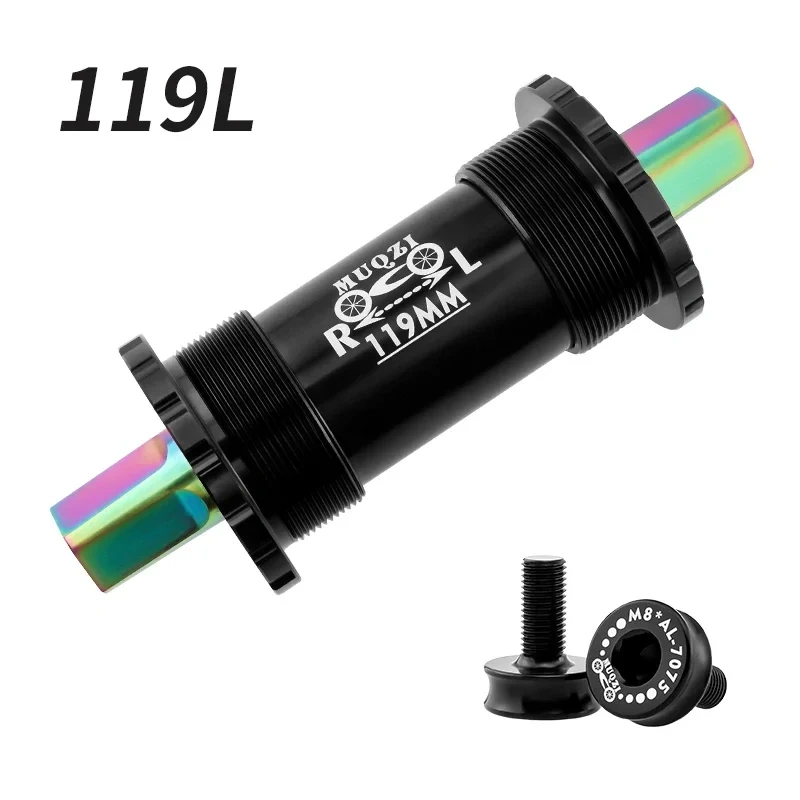 MUQZI Titanium Alloy Bottom Bracket BB68 103 107 110 113 119 122mm Ceramics Square Taper Bottom Bracket 68mm