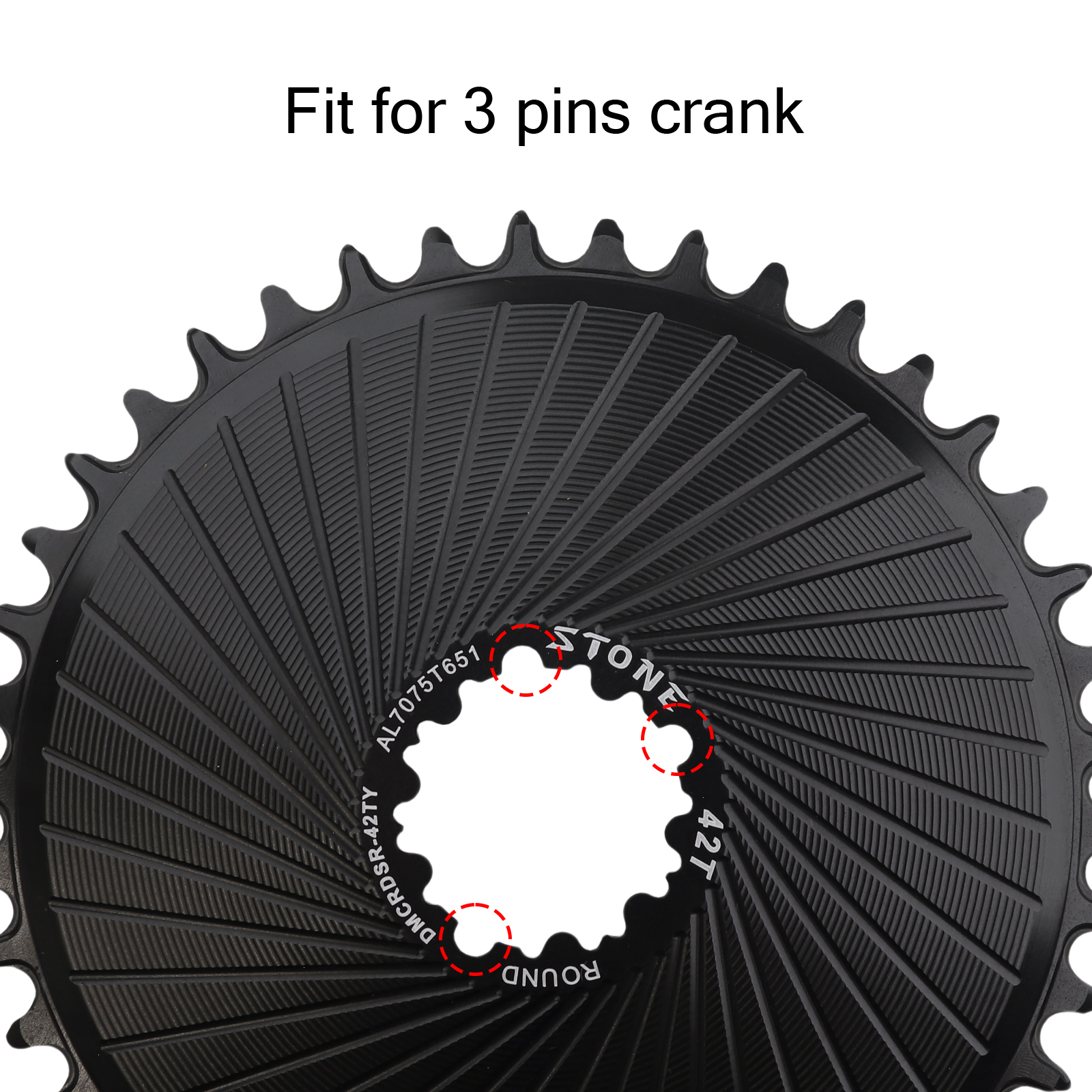 Stone Round Chainring for Sram 3 pins Gravel Rival 11 22 Force 11 22 Direct Mount DM Chainwheel for Road Bike 9 10 11 speed