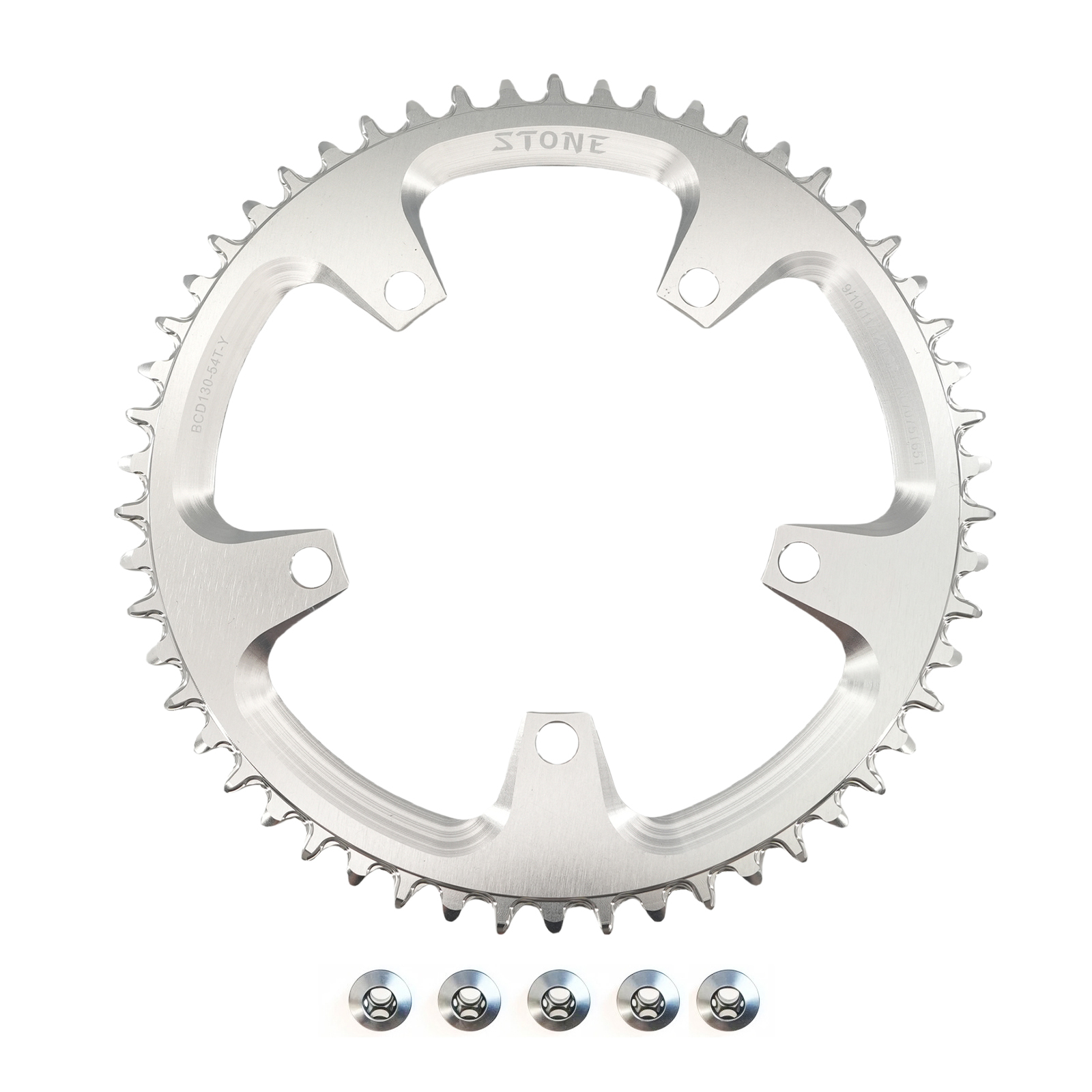 STONE 130BCD Round Chainring 38-70T for Brompton 3sixty and for Shimano 5700 6700 Cranks, Narrow-Wide 1x Setup