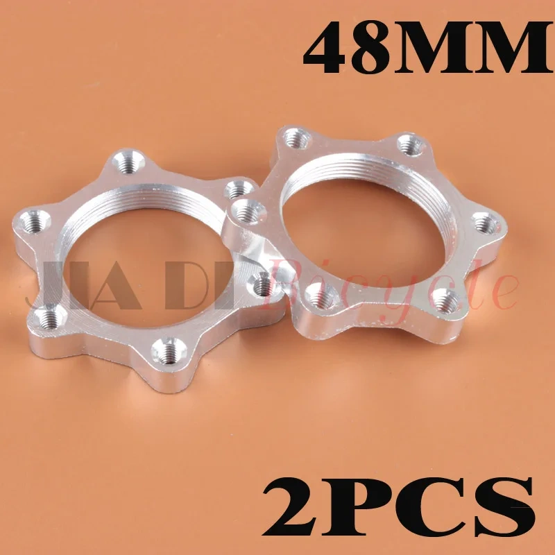 MUQZI 2Pcs 44mm 48mm Bike Hub Disk Disc Brake Rotor Adapter Freewheel Threaded Hubs 6 Bolt Flange MTB Road Bicycle Accessories