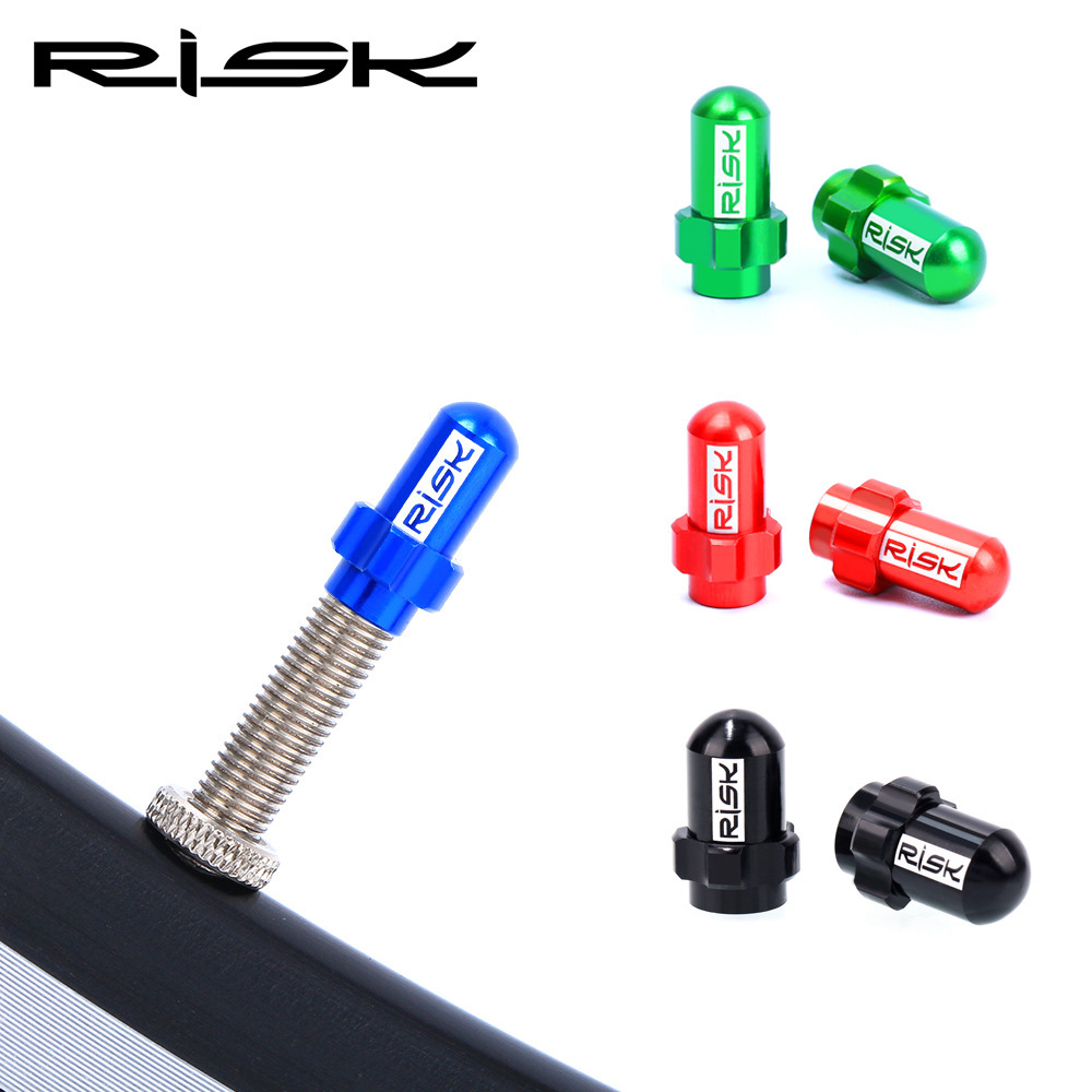 RISK Road, Fixed Gear, and Mountain Bike Presta Valve Dust Cap with O-Ring 7075 Aluminum Alloy