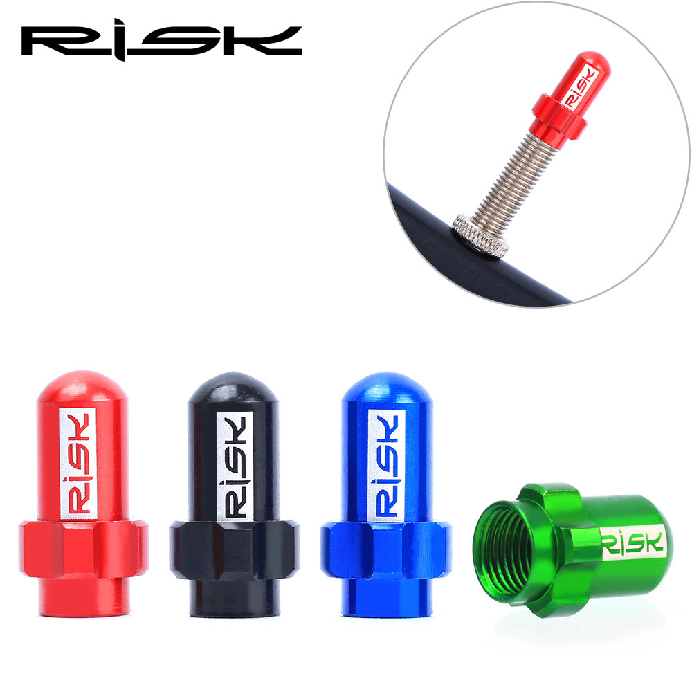 RISK Road, Fixed Gear, and Mountain Bike Presta Valve Dust Cap with O-Ring 7075 Aluminum Alloy