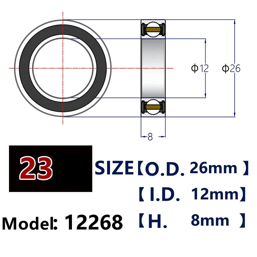 Bike Hub Ceramic Bearings for Road Bike Mountain Disc Brake Thru Axle Hubs Super Light Lubricant 6802 6803 6902 6903