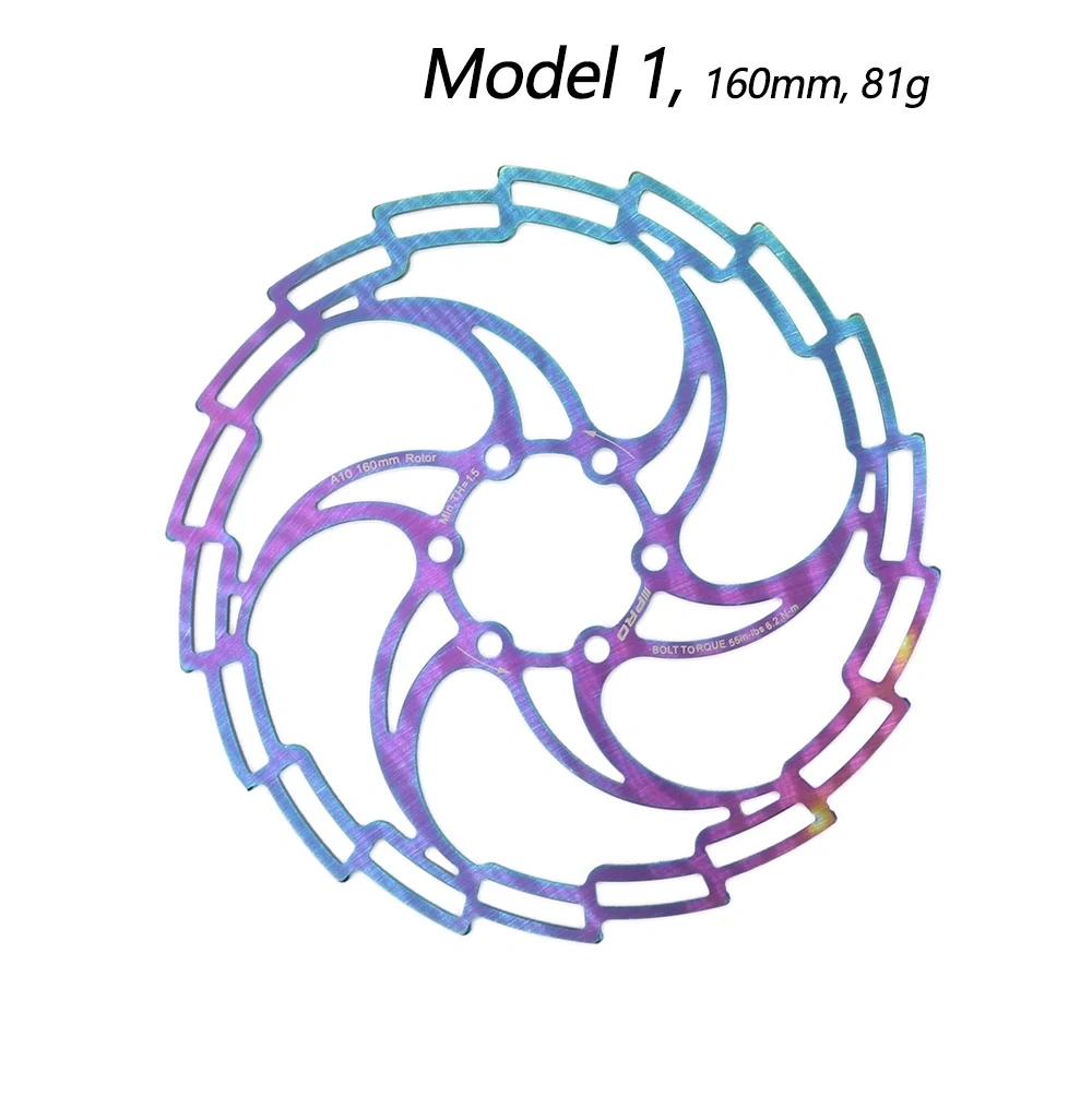 IIIPRO Bike disc brake oil slick stainless steel MTB road bike 160 180 203 rainbow lightweight 6 bolts G3 centerline rotor ipro