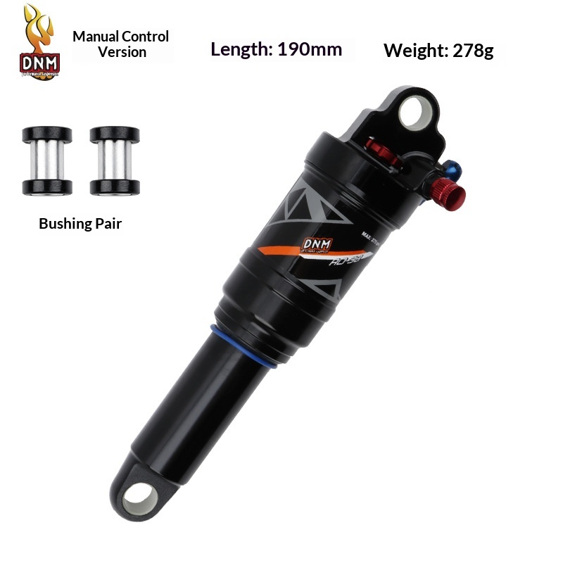 DNM AO-38RC/AO38RL  Air Rear Shock – MTB Full Suspension Air Shock, Rebound & Compression Adjustable with Lockout (165/190/200/210mm)