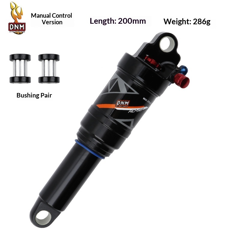 DNM AO-38RC/AO38RL  Air Rear Shock – MTB Full Suspension Air Shock, Rebound & Compression Adjustable with Lockout (165/190/200/210mm)