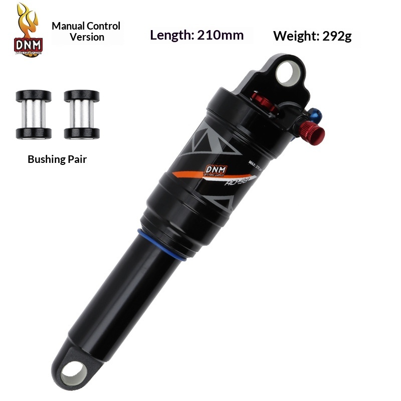 DNM AO-38RC/AO38RL  Air Rear Shock – MTB Full Suspension Air Shock, Rebound & Compression Adjustable with Lockout (165/190/200/210mm)