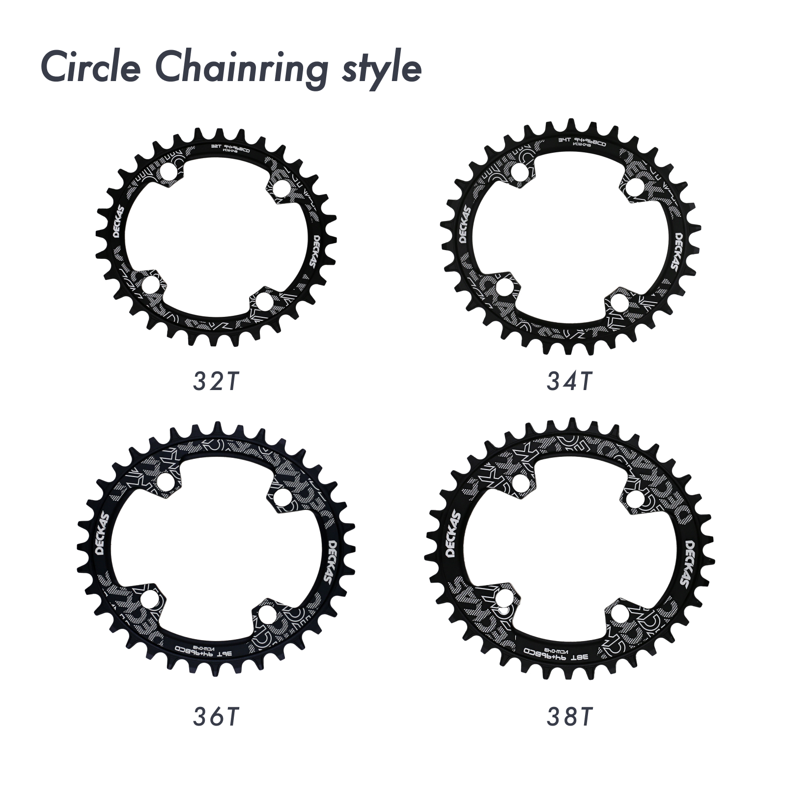 Deckas Chainring Symmetrical 96BCD 94bcd Round Oval 32 34 36 38t MTB Mountain Bike Road M4000 M4050 NX GX X1 alivio