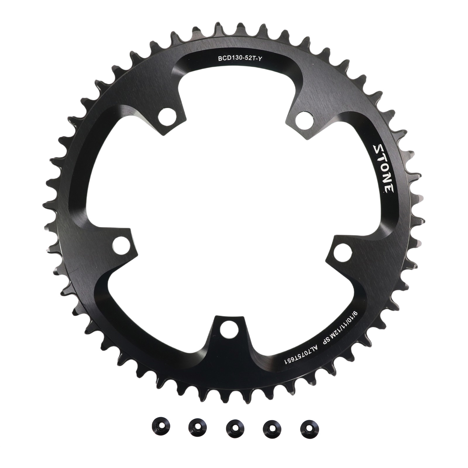 Stone Round Bike Chainring 130 BCD for Brompton 3sixty Shimano 5700 6700 38 40 48 52 54 56T 58T 60T 62t 64t 66t 68t 70t Road Bike Folding 130bcd 72T