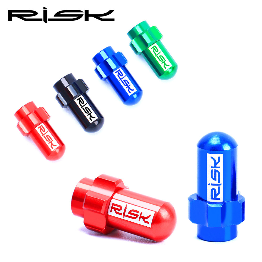RISK Road, Fixed Gear, and Mountain Bike Presta Valve Dust Cap with O-Ring 7075 Aluminum Alloy