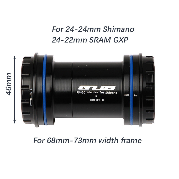 GUB BB30/24 Press-fit Ceramic bearing Bottom Bracket for Shimano 24mm for Sram 22-24mm Bike parts BB Ceramic aluminum MTB Road bottom bracket