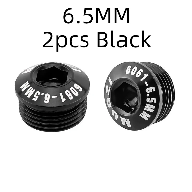 MUQZI 2PCS Bicycle Pedal Cover Bolts M14x5/6.5/9mm Aluminum Bike Pedal Dust-protection Screw MTB Road Cycling Repair Parts
