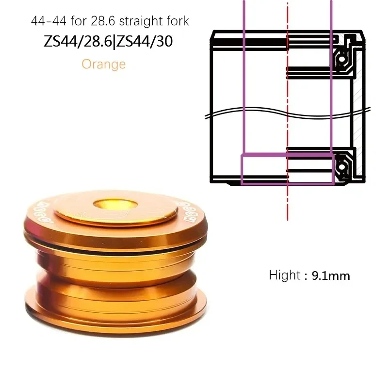 Neco bike Headset integrated Threadless bearing 44 55 56 MM ZS44 ZS55 ZS56 39.8 30  1 1/8 1 1/2 Tapered Straight MTB Road Bike