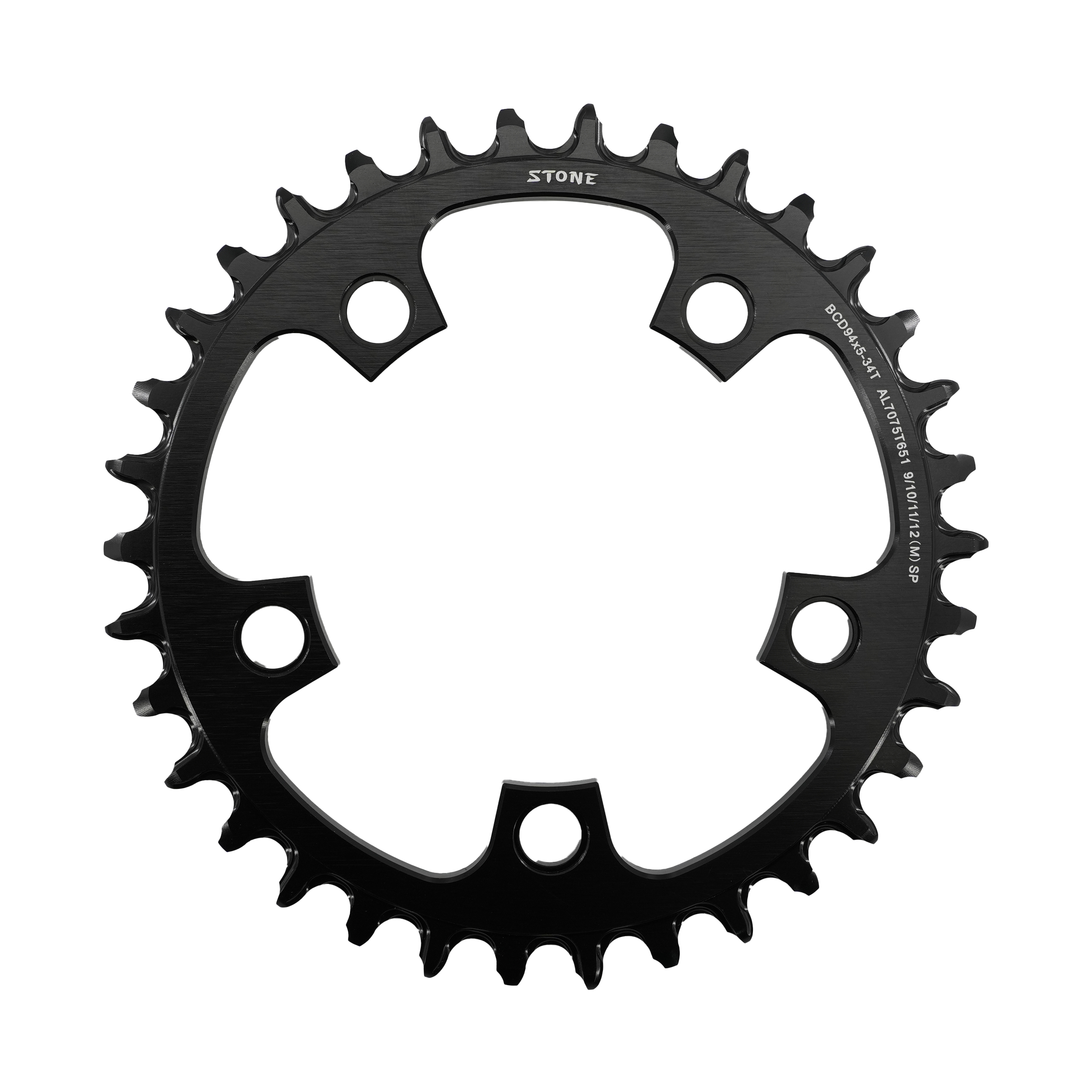 Stone 94BCD Round Chainring 5 Arm Crank 32T 34T 36T 38T 40T 46T Cycling Bike Chainwheel for 94 Bcd 5 Bolts Crank