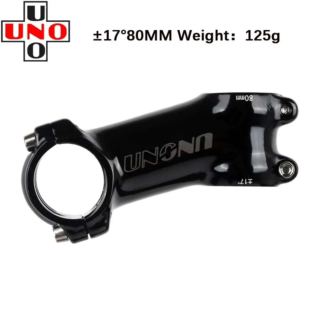 UNO Black Stem Bike Ultralight 7 17 35 Degree MTB Road Stem Fork 28.6 31.8mm 60/70/80/90/100/110/120/130mm Bicycle King Kalloy