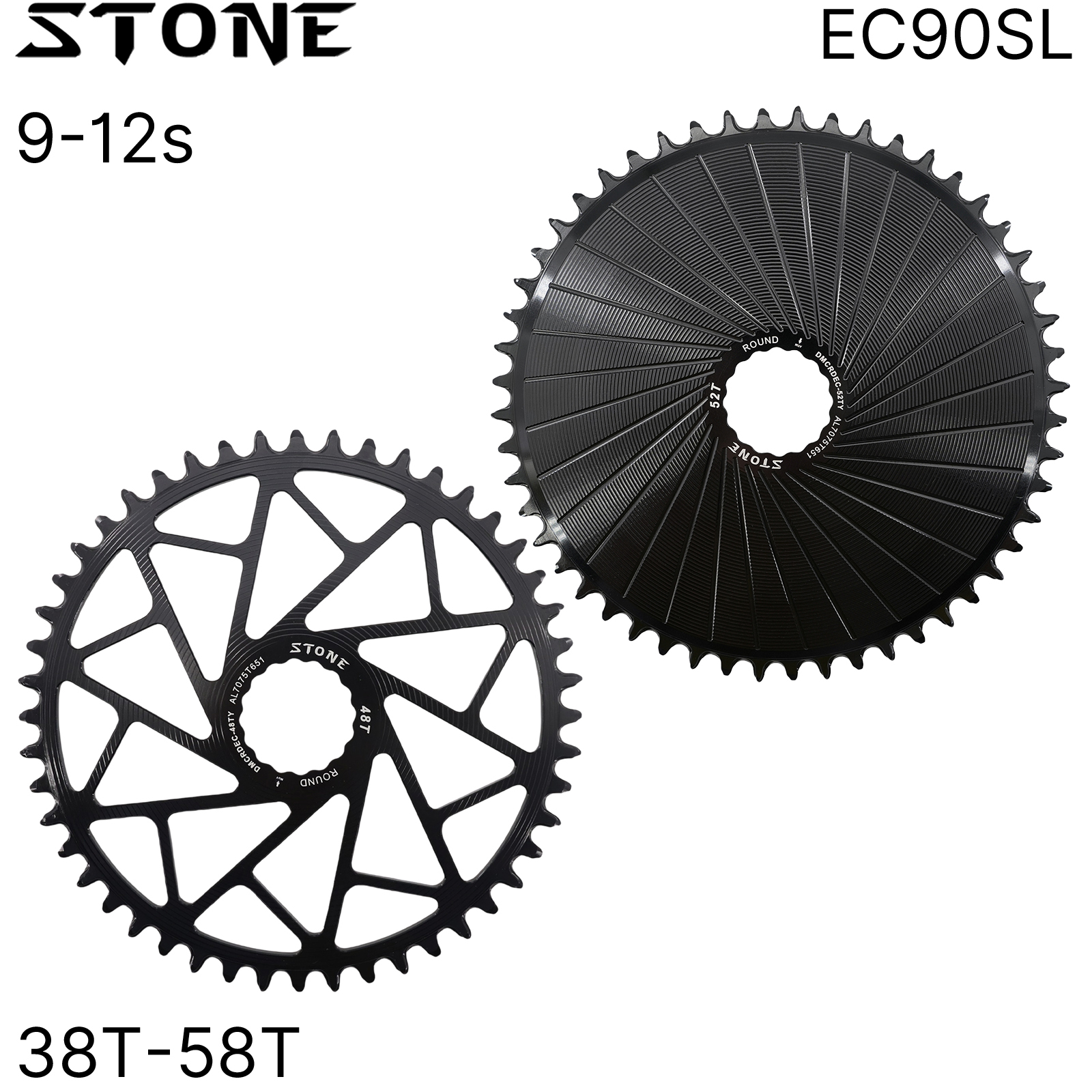 Stone Round Chainring 3.5mm Offset Direct Mount For Easton EC90 EC90SL CINCH Crankset Road Bike Gravel 9 10 11 12s speed 38t 40t 42t 48t 50t 54t aero hollow xplr