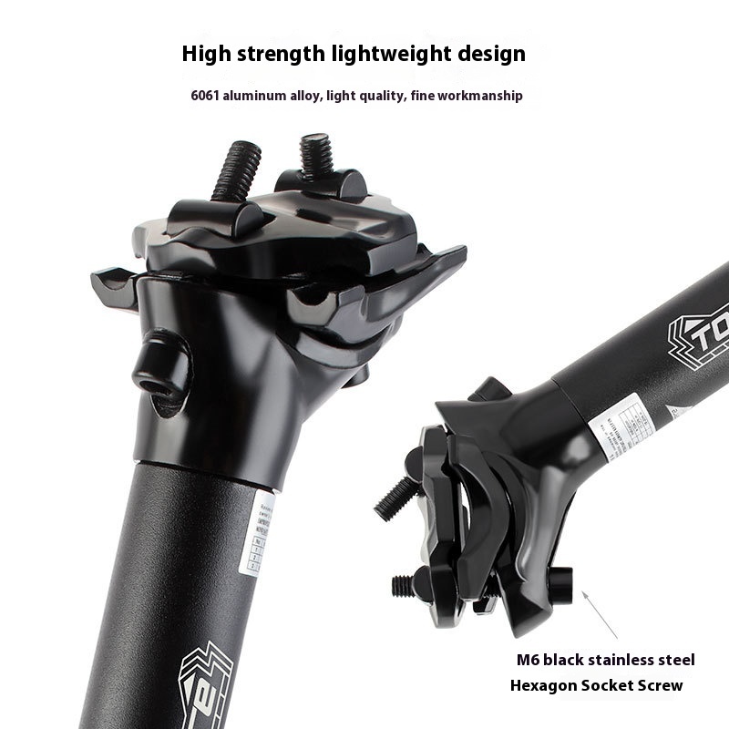 TOOPRE Bicycle Seatpost Mountain Bike Seatpost 25.4 27.2 28.6 30.4 30.8 31.6 Aluminum Alloy Extended Dual Bolt Setback Seatpost