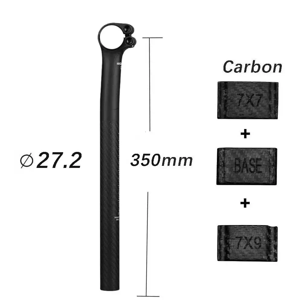 elitaone Bicycle Seat post Carbon Setback 5/20mm MTB/Road Seatpost 27.2/30.9/31.6/25.4mm Carbon half-shells  Light 150g