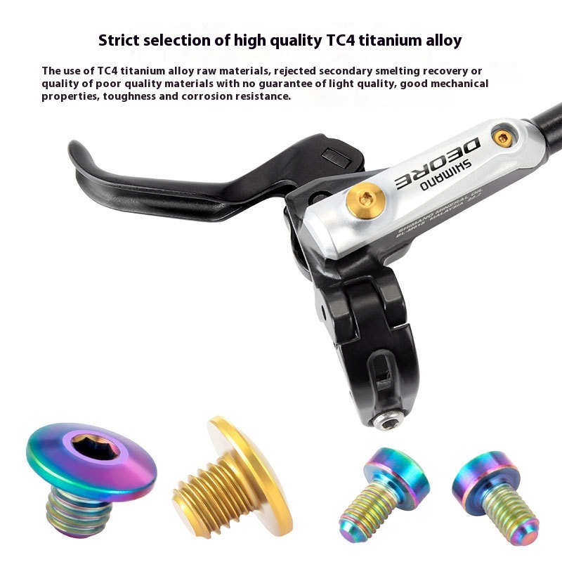 TOOPRE Bicycle Oil Disc Cylinder Cover Fixing Screws Titanium Alloy XTR Brake Disc Brake Lever Oil Filling Hole
