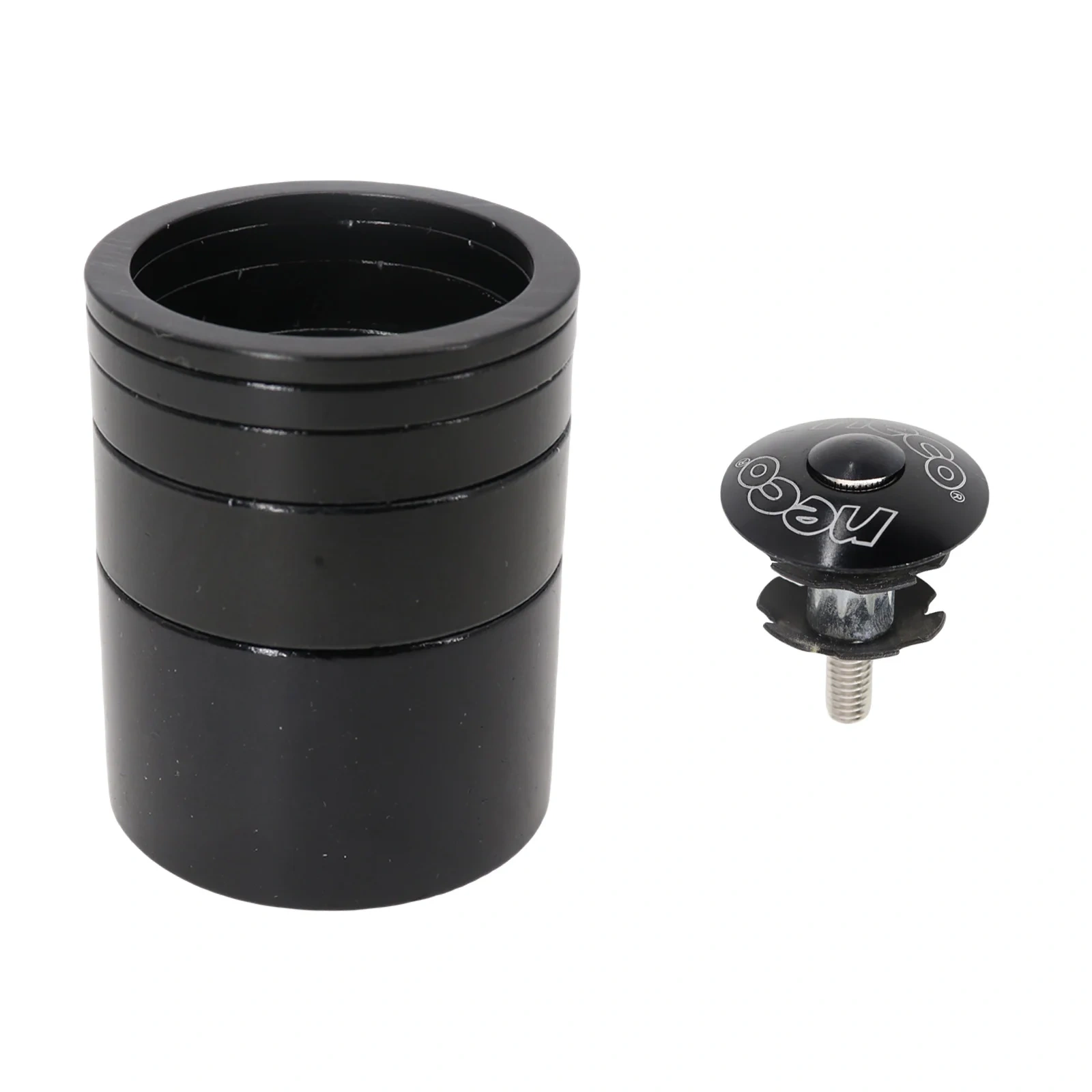 Neco 1 Inch 25.4mm 20/10/5/3/2mm Bicycle Headset Stem Al Bike Fork Star Nut Top Cap Cover Adjusting Dust Cover Spacer Washer