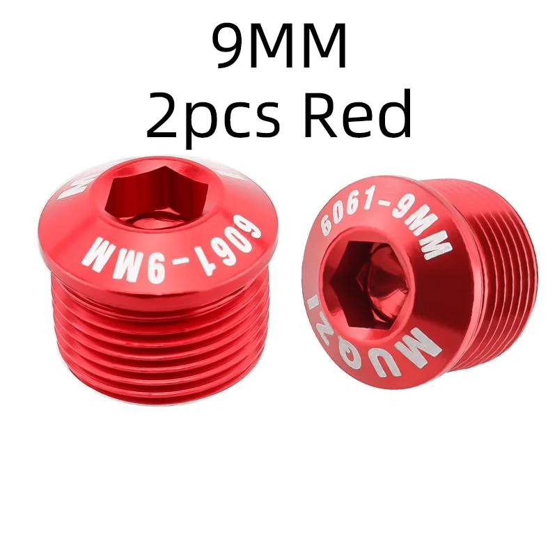 MUQZI 2PCS Bicycle Pedal Cover Bolts M14x5/6.5/9mm Aluminum Bike Pedal Dust-protection Screw MTB Road Cycling Repair Parts