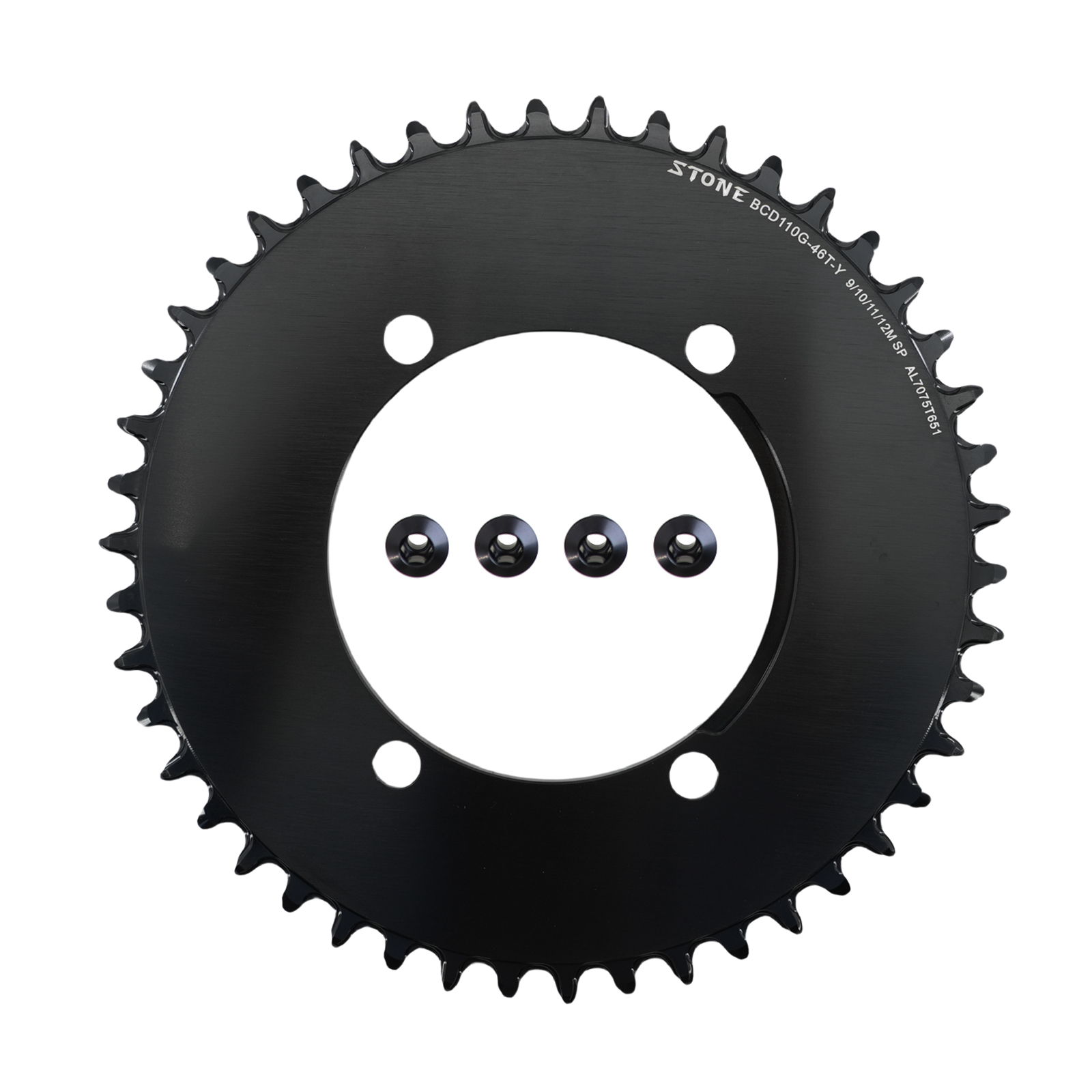 Stone Round Chainring 110 BCD for Shimano Gravel GRX FC RX810 RX600 34 36 38 40 42 46 58T 60T Tooth Road Bike Chainwheel 110bcd
