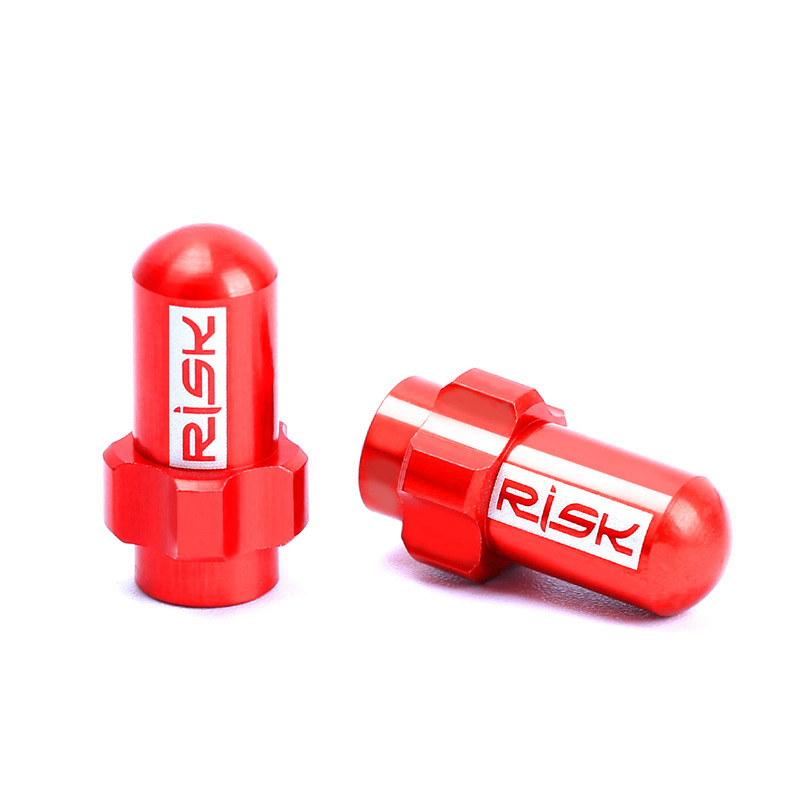 RISK Road, Fixed Gear, and Mountain Bike Presta Valve Dust Cap with O-Ring 7075 Aluminum Alloy