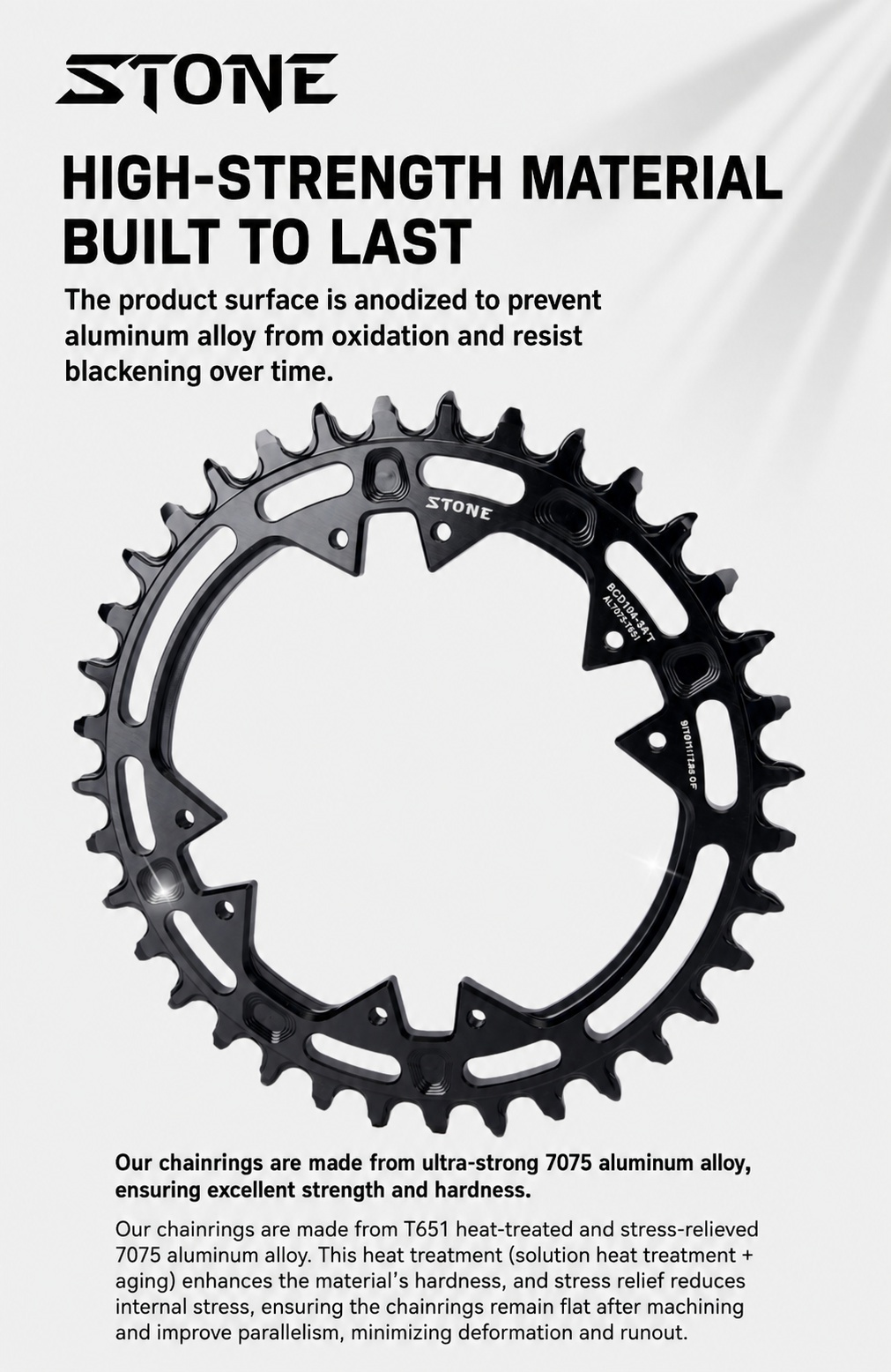 Stone 100 BCD Round Chainring for SLX M7100 XT M8100 MTB Mountain Bike 100BCD M7120 M7130 M8120 M8130