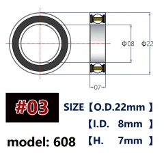 neco-hub bearing-608