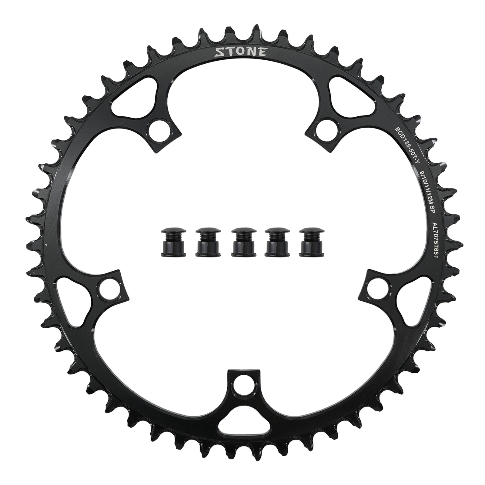 Stone 135BCD Chainring Round Narrow Wide 42 44 46 48 52 54 56T 58 60T tooth Road MTB Bike ChainWheel 9 10 11 12s speed hollow aero