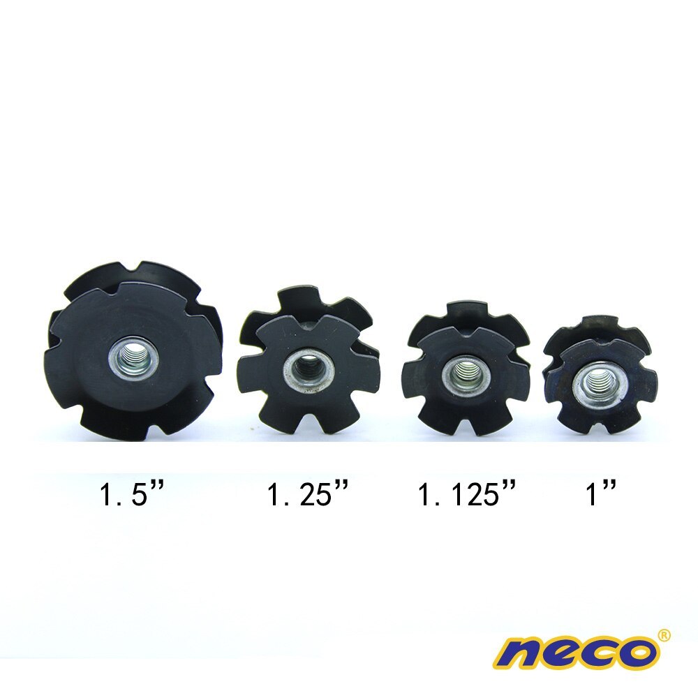 Neco Bike Headset Star Nut Stem Top Cap Cover cap bolt for fork 25.4/28.6/31.8/38.1 mm 1 1/8 1 1/4 1 1/2