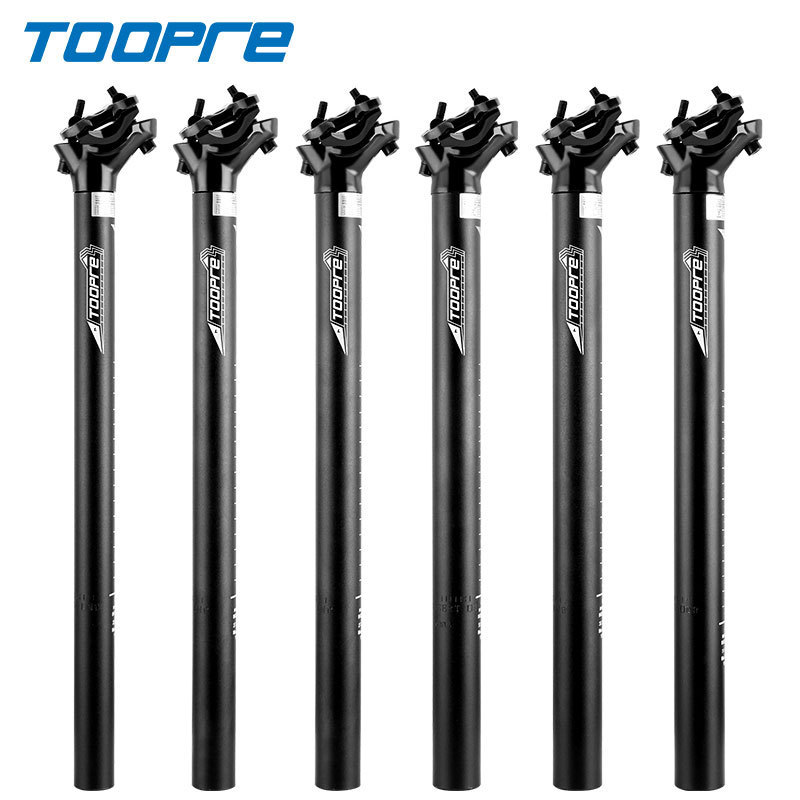 TOOPRE Bicycle Seatpost Mountain Bike Seatpost 25.4 27.2 28.6 30.4 30.8 31.6 Aluminum Alloy Extended Dual Bolt Setback Seatpost