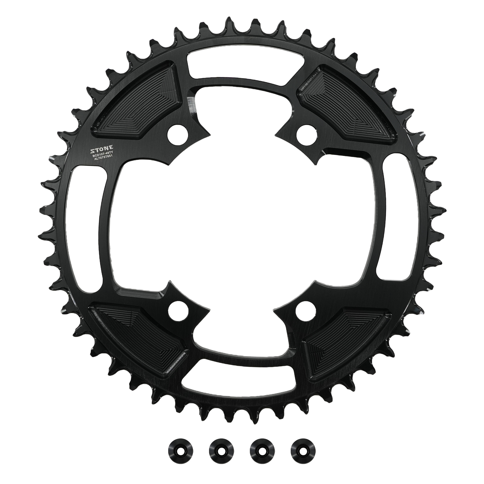 Stone Round Chainring 107BCD for Sram Force AXS 12S Crankset 107 Bcd MTB Road Bike Chainwheel 34 36 40 42 54 56 58 60T AXS Flattop T-type