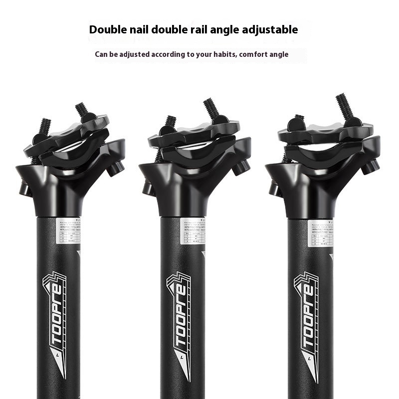 TOOPRE Bicycle Seatpost Mountain Bike Seatpost 25.4 27.2 28.6 30.4 30.8 31.6 Aluminum Alloy Extended Dual Bolt Setback Seatpost