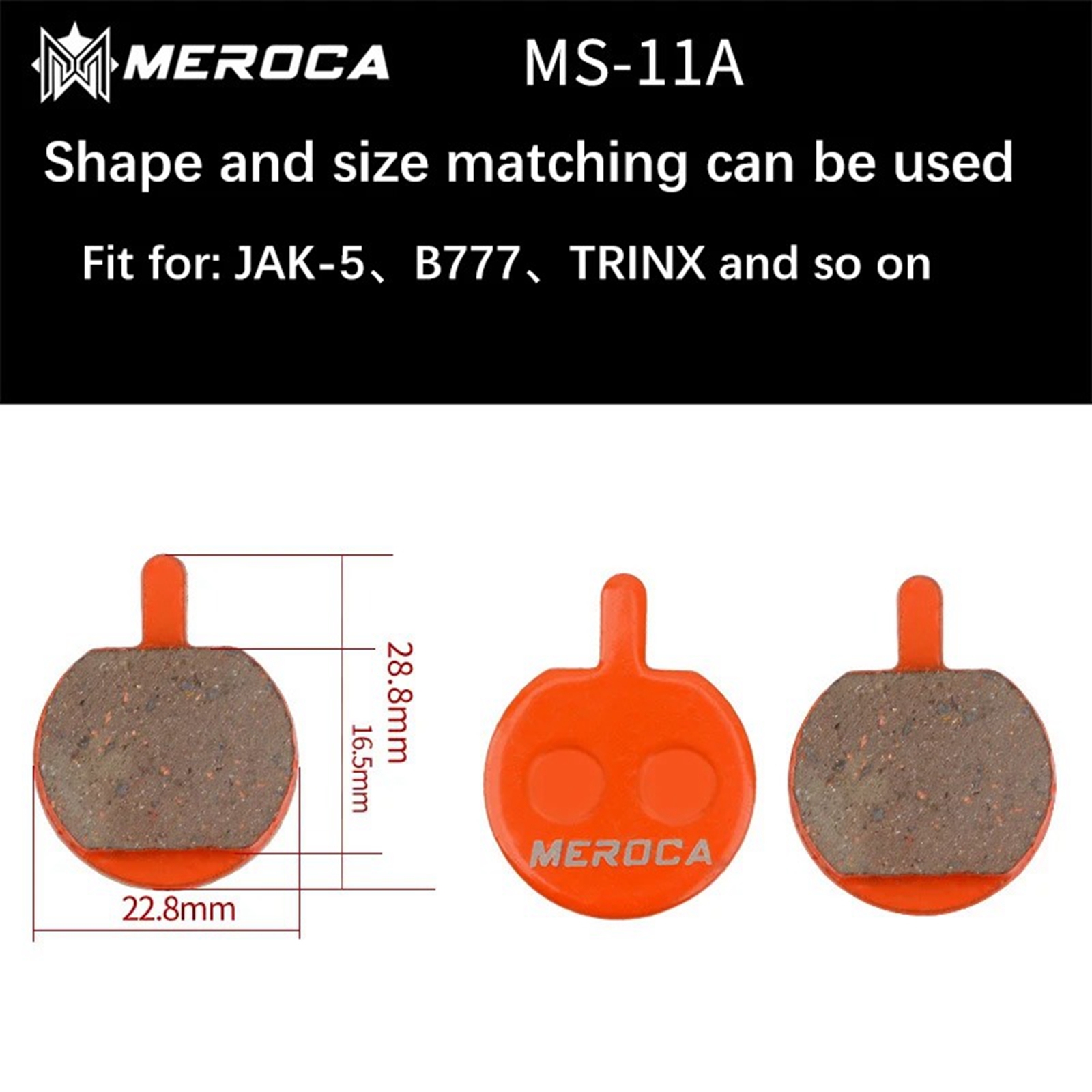 Meroca BIke Resin Brake Pads MTB For Shimano M375 M445 Mt200 BB5 BB7 Mountain Road Bike Hydraulic Disc Brake Pads